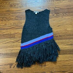 Harare Asymmetric Fringed Sweater Vest